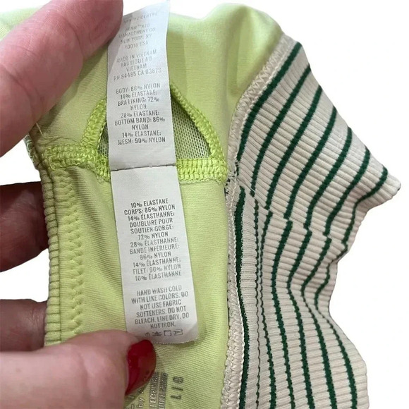 Offline by Aerie Women's L Green Neon Sports Bra Medium Support - Picture 6 of 10